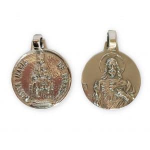 Medalla Virgen Leyre plata 15 mm (sin escapulario)